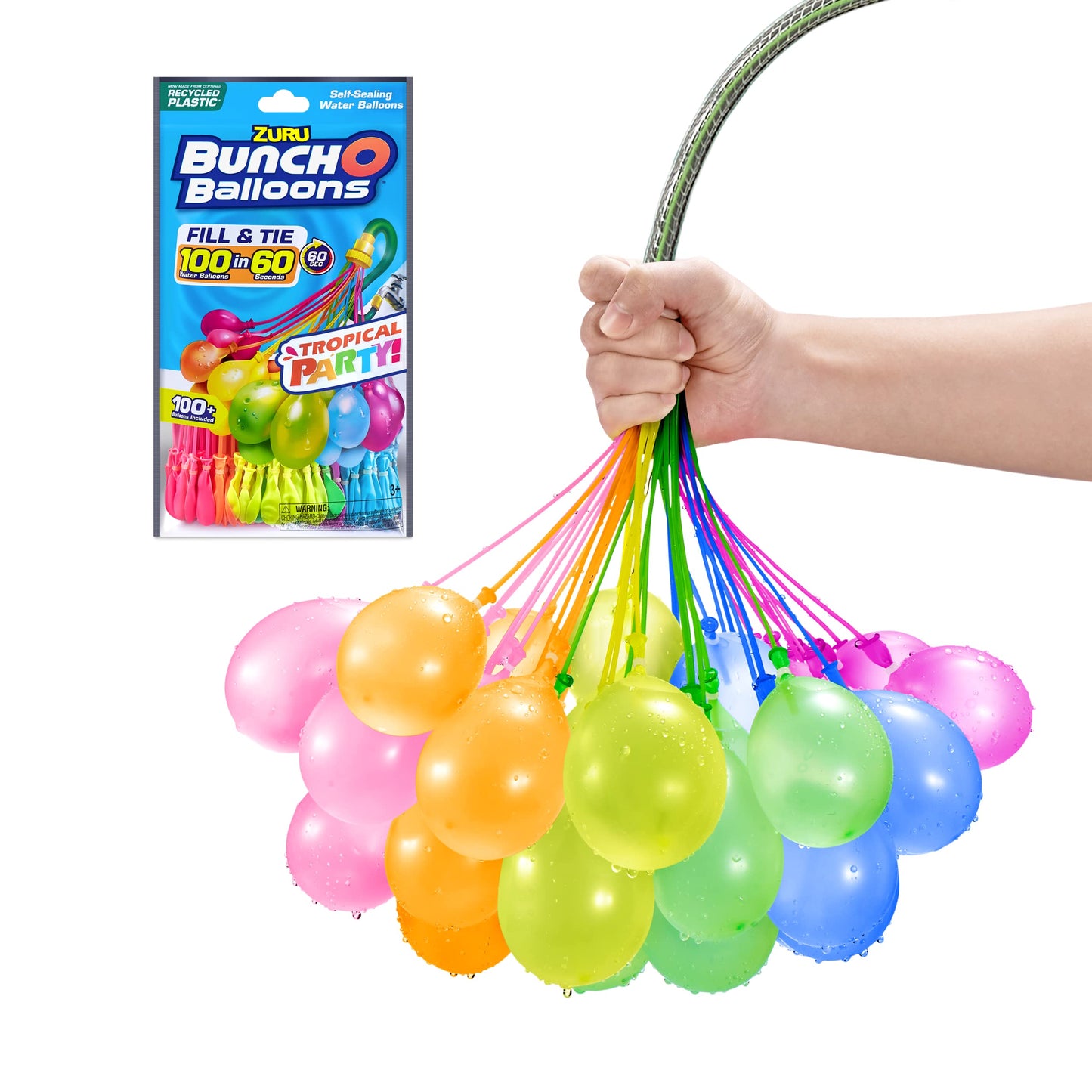100 Pack Bunch O Balloons Tropical Water Balloons