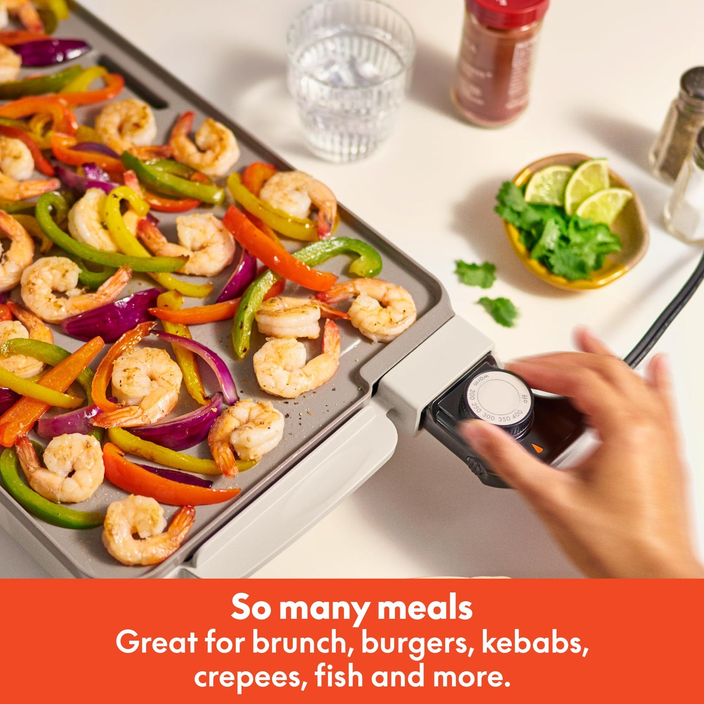 BELLA 10" Electric Griddle with Nonstick Coating