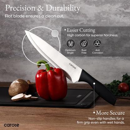 6-Piece CAROTE Stainless Steel Knife Set