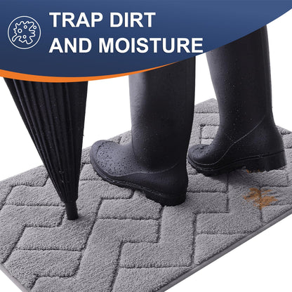 Indoor Door Mat, Dirt Resistant, Non-Slip Rubber