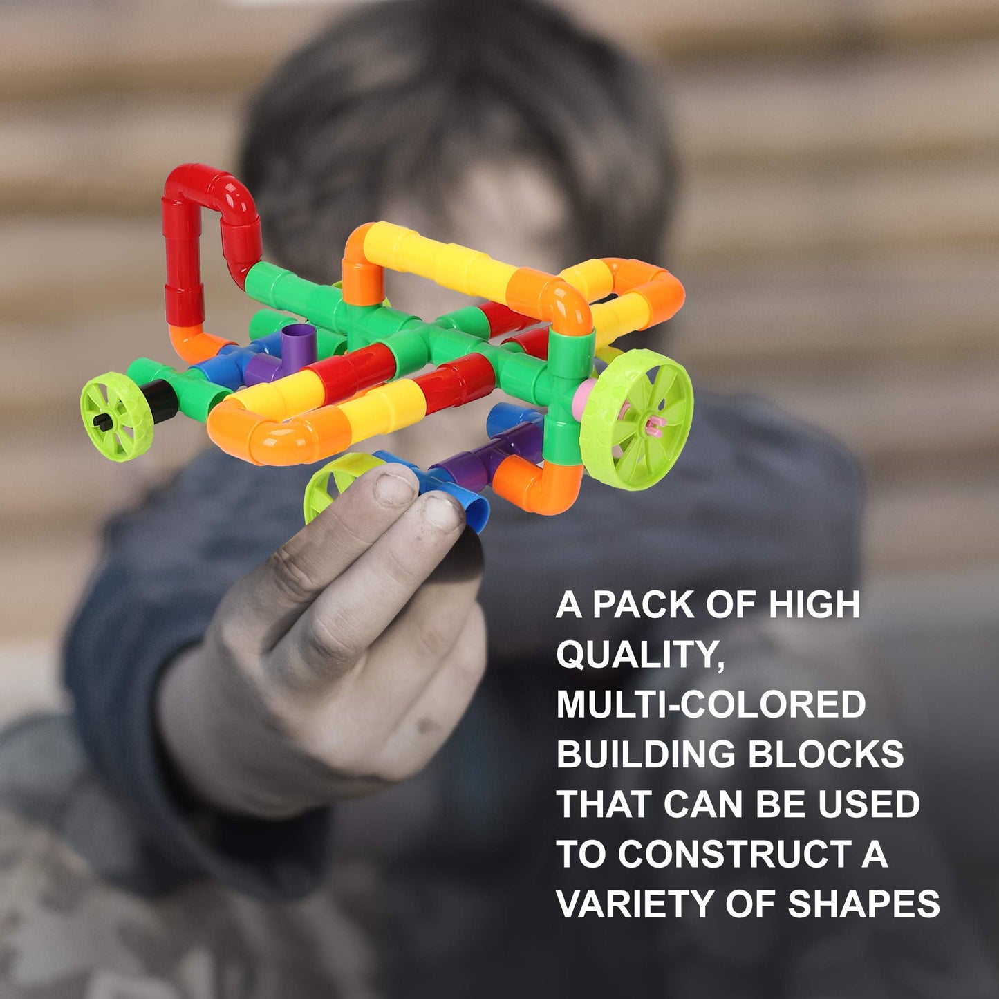 KAKATIMES STEM Building Blocks Toy for Kids, Educational Toddlers Preschool Brain Toy Kit, Constructions Toys for 3 4 5 6 7 8 Years Age Boys and Girls–Creativity Kids Materials Toys