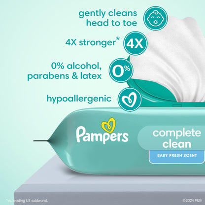 Pampers Baby Fresh Scented Wipes, 72 Count