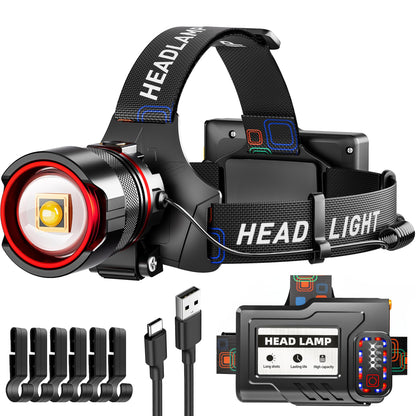 1900LM Rechargeable LED Headlamp with Motion Sensor