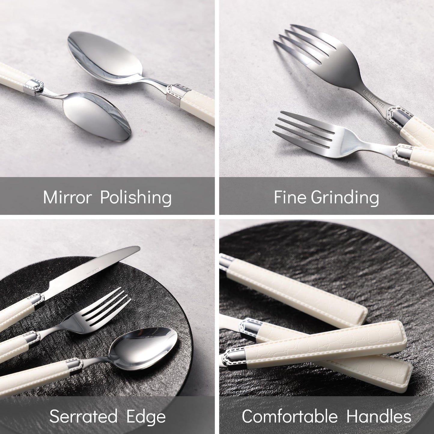 20-Piece CAROTE Stainless Steel Flatware Set