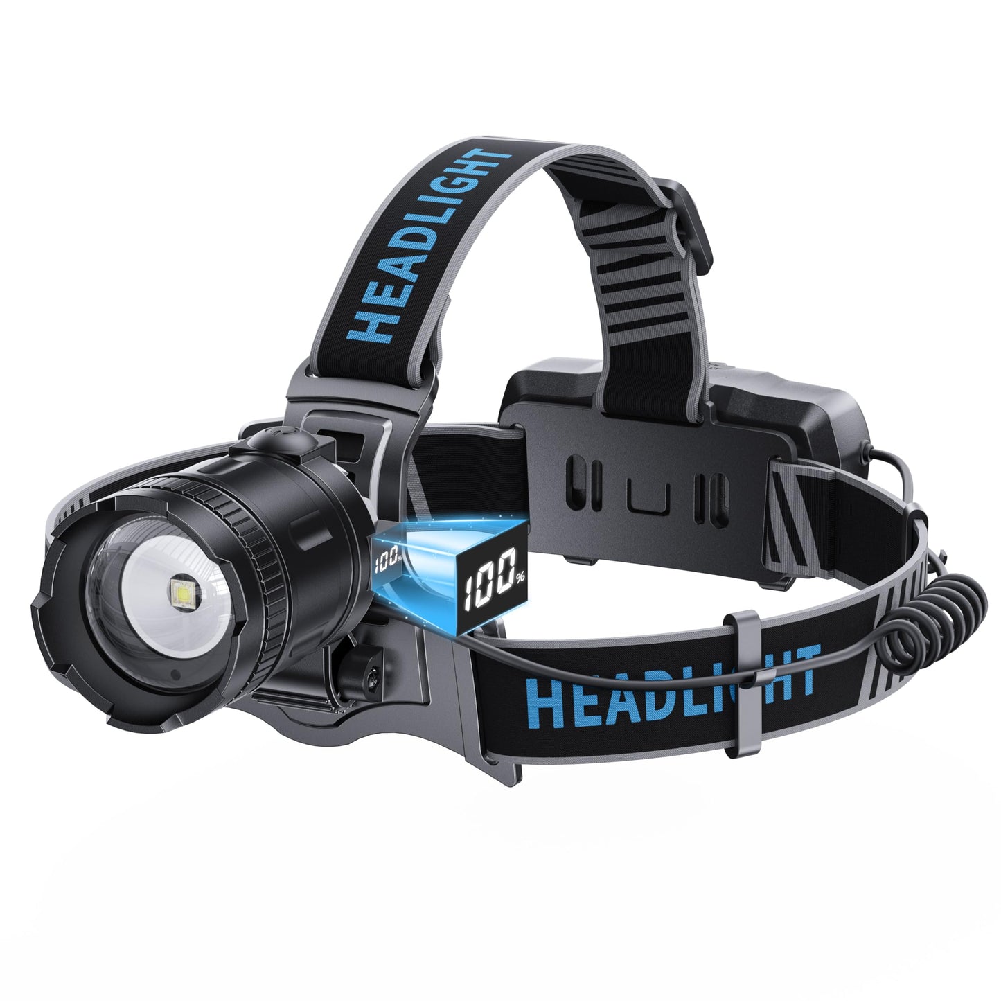 2000 Lumens Rechargeable LED Headlamp with Sensor