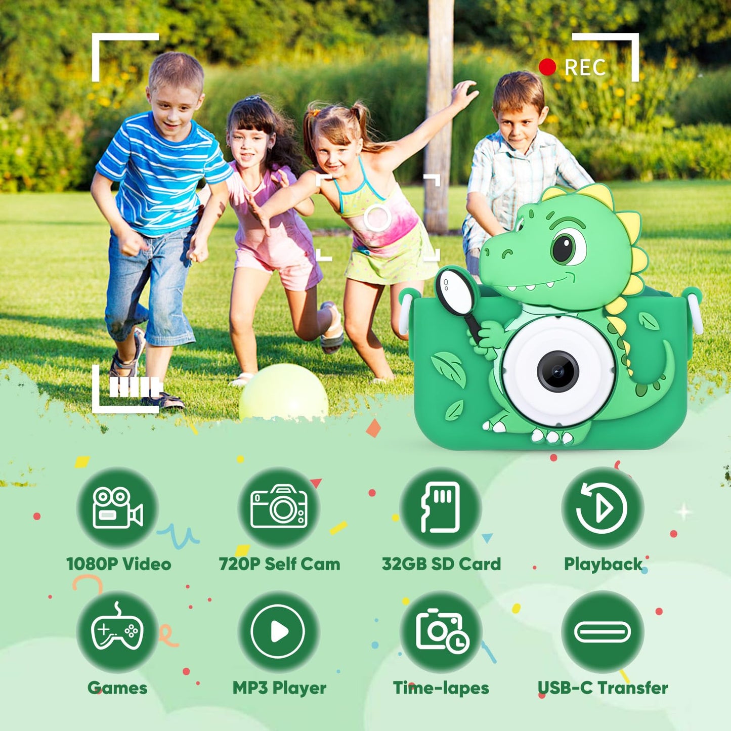Kids Digital Camera with 32GB Card by VisionX