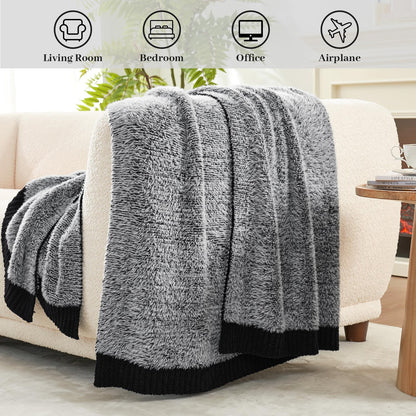 Reversible Soft Throw Blanket for Couch