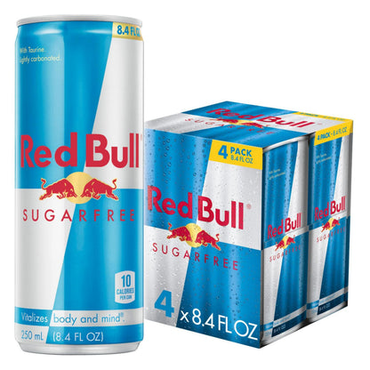 Red Bull Sugar Free Energy Drink, 4 Pack