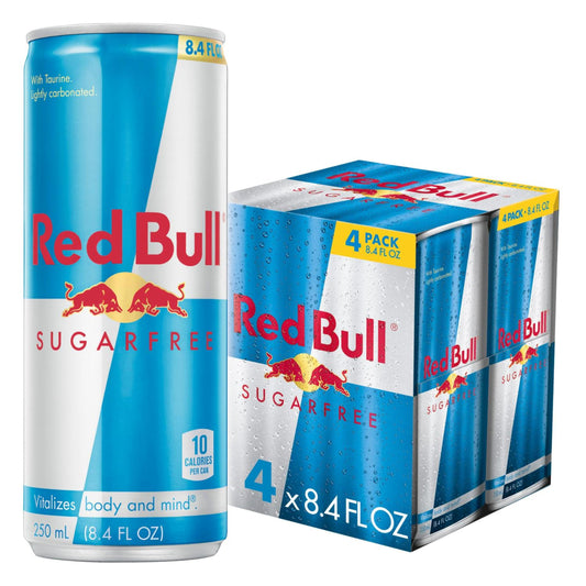 Red Bull Sugar Free Energy Drink, 4 Pack
