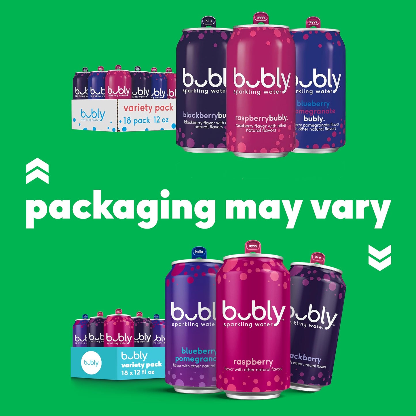 18 Pack Bubly Sparkling Water Triple Berry