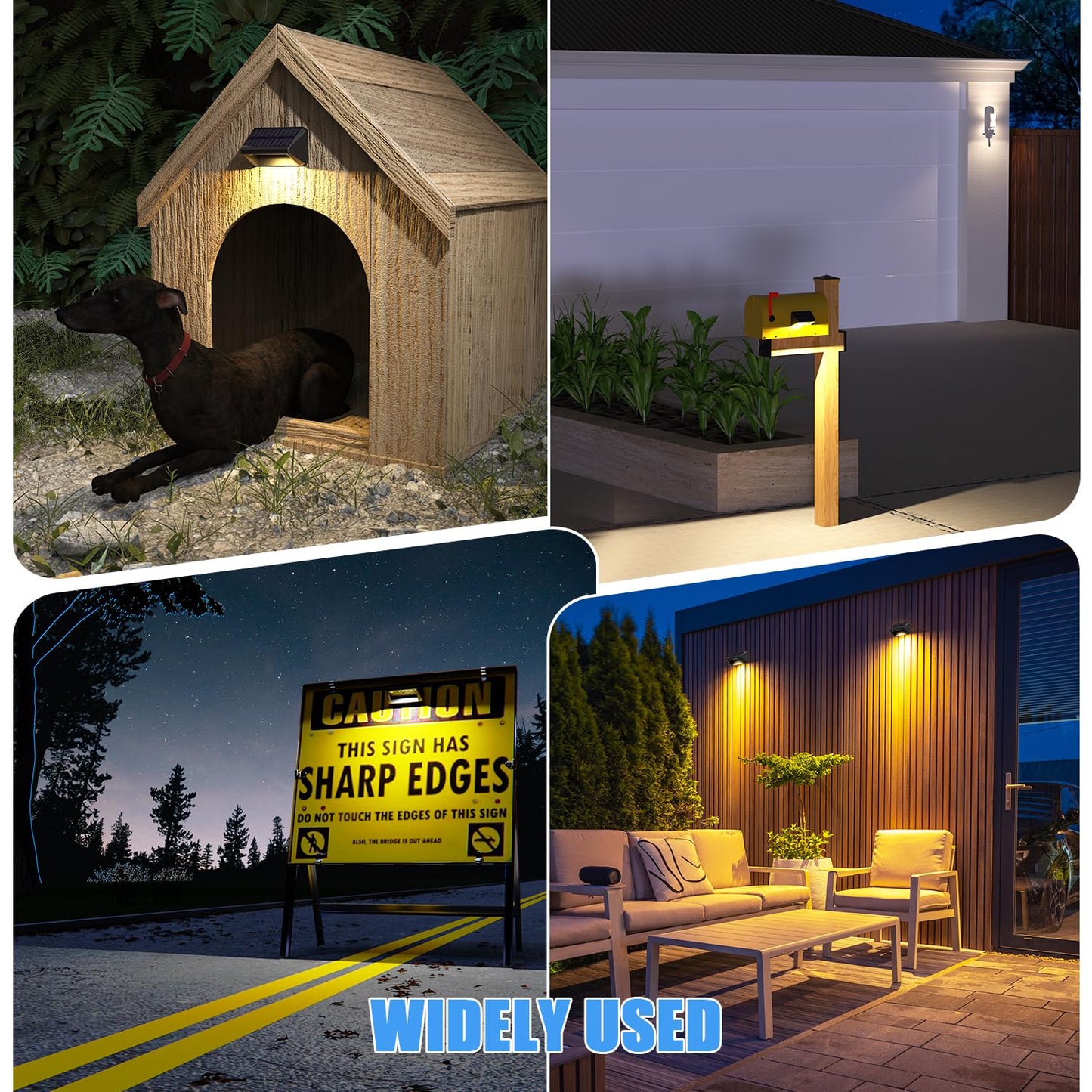 8 Pack Solar Fence Lights for Outdoor Use