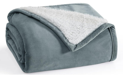 UGG 23856 Bliss Extra Large Super Soft Plush Reversible Fuzzy Fluffy Fleece Blanket for Year Round Warmth and Comfort Machine Washable Luxury Throw Blanket for Cozy Home Décor, 70 x 50-Inch, Deep Sage