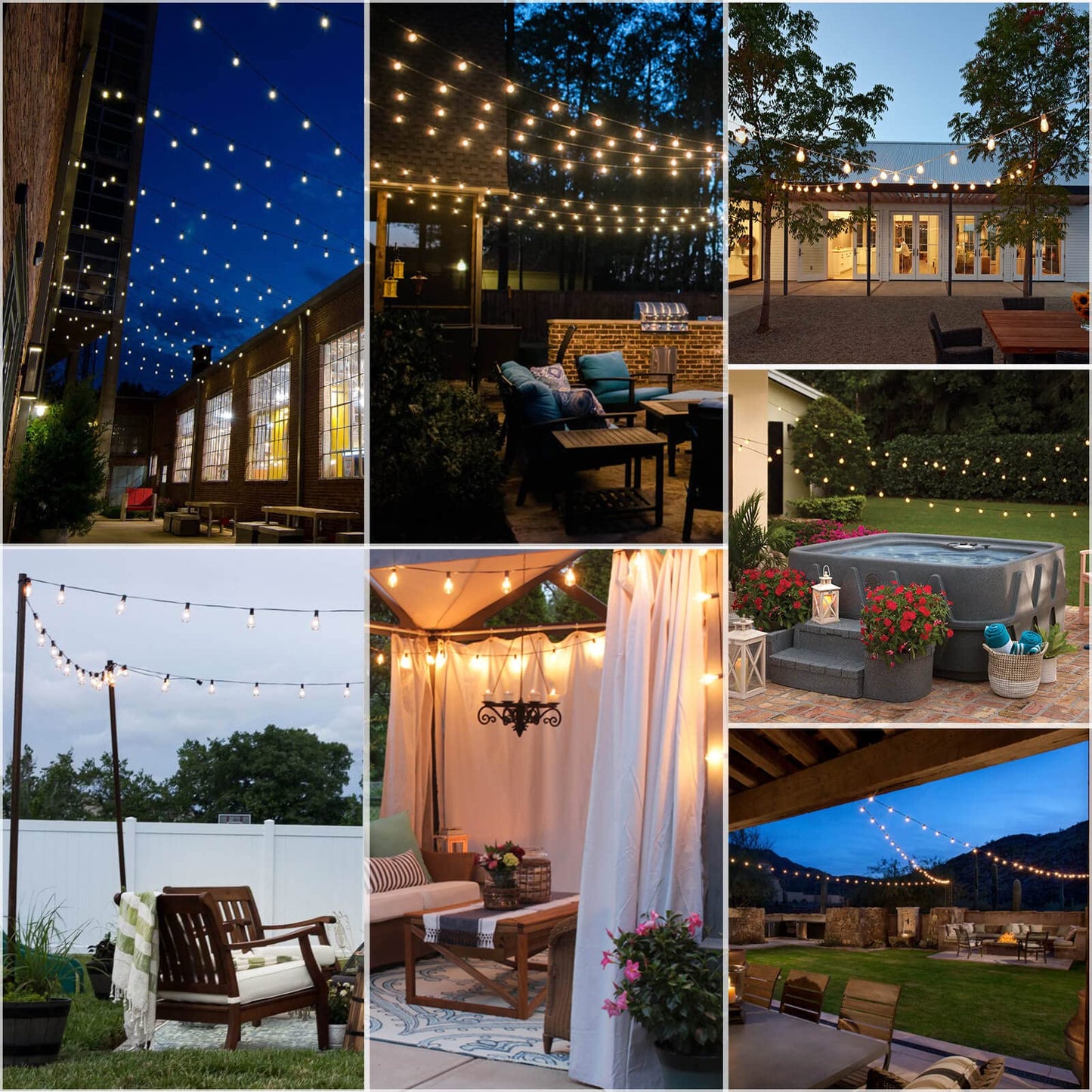 300FT Waterproof Edison String Lights for Outdoors