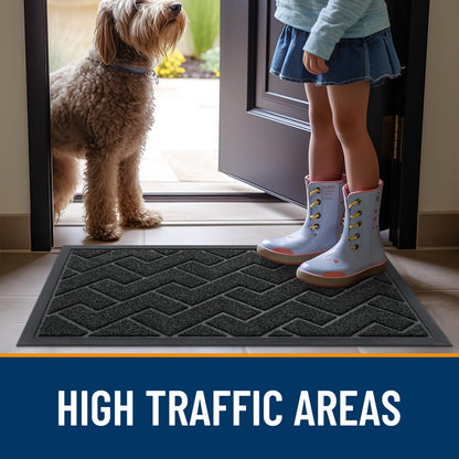 OLANLY Waterproof All-Weather Door Mat, 29.5x17