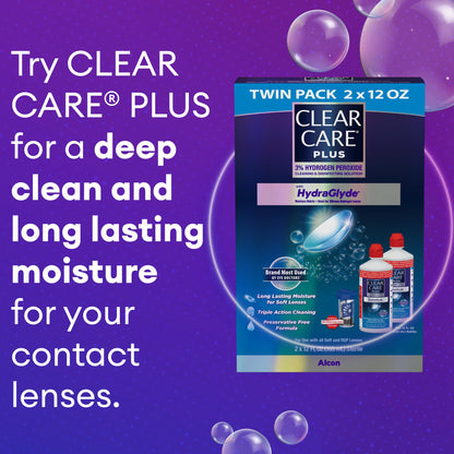 Clear Care Plus Lens Cleaning Solution Twin Pack