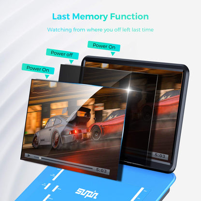 SUNPIN 17.9" Portable DVD Player with 15.6 inch Large HD Swivel Screen, Long Lasting Rechargeable Battery, Support USB/SD Card/AV in&Out and Multiple Disc Formats, Louder Stereo Speaker, Blue