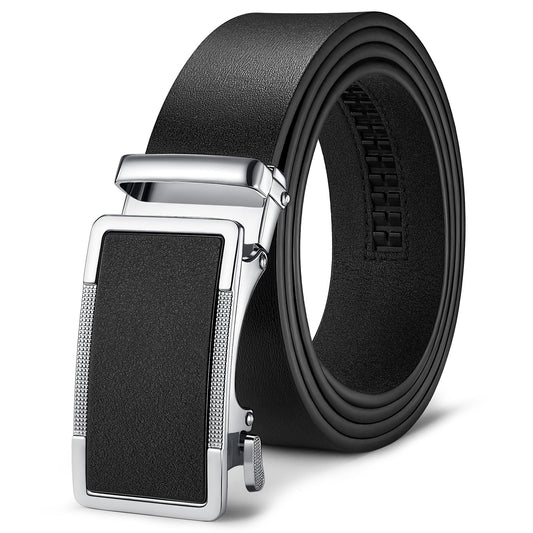 LAURA FAIRY Men's Ratchet Belt - Black Dress Belt