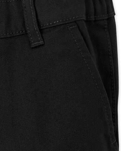 The Children's Place Baby Boys' and Toddler Stretch Chino Pants, Black Single, 5T