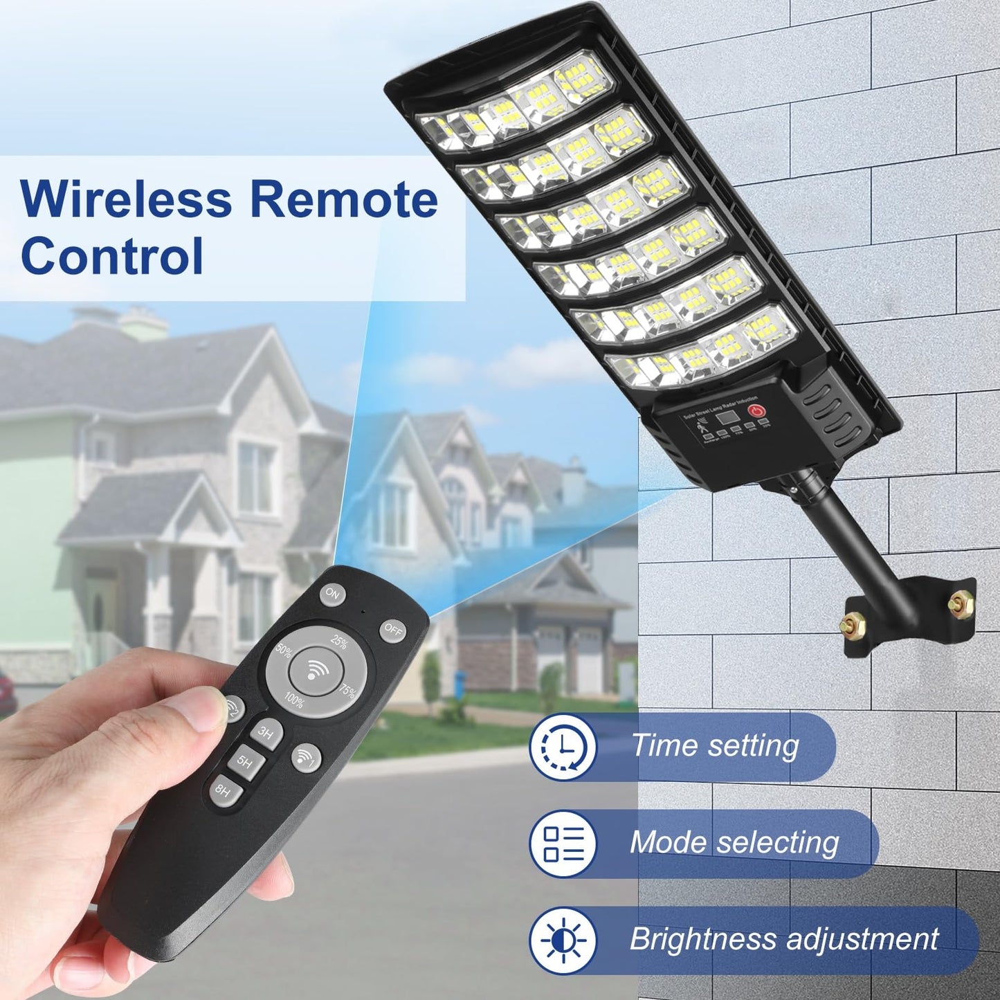 4-Pack Solar Street Lights with Motion Sensor