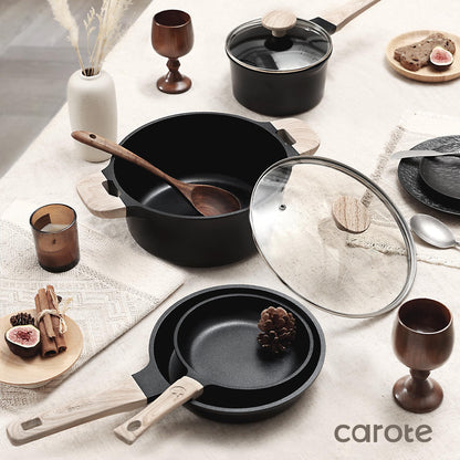 8-Piece CAROTE Nonstick Cookware Set with Lids