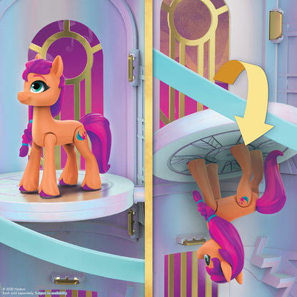 My Little Pony: A New Generation Movie Royal Racing Ziplines - 22-Inch Castle Playset Toy with 2 Moving Ziplines, Princess Pipp Petals Figure