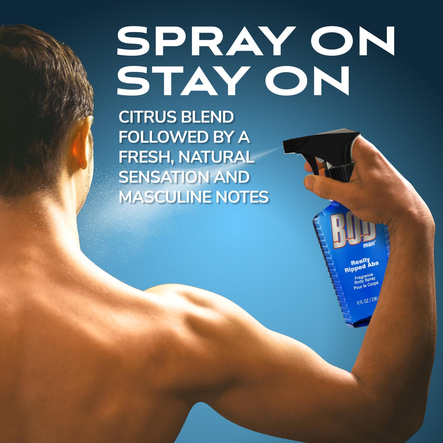 ADD 2 TO YOUR CART ❗ BOD man Fragrance Body Spray, Really Ripped Abs, 8 Fl Oz (Pack of 1) , Color: clear