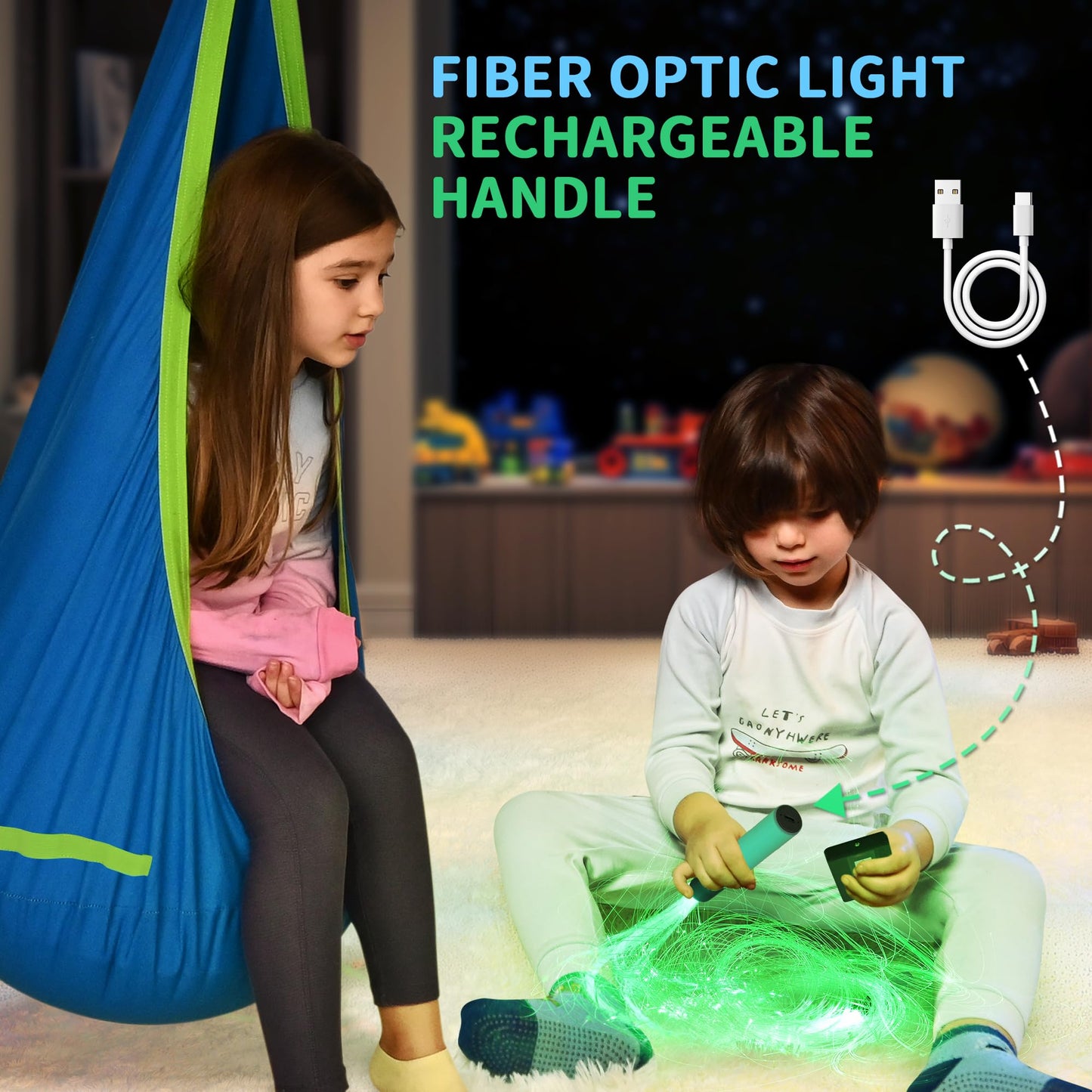 OUTREE Pod Swing with Fiber Optic Features