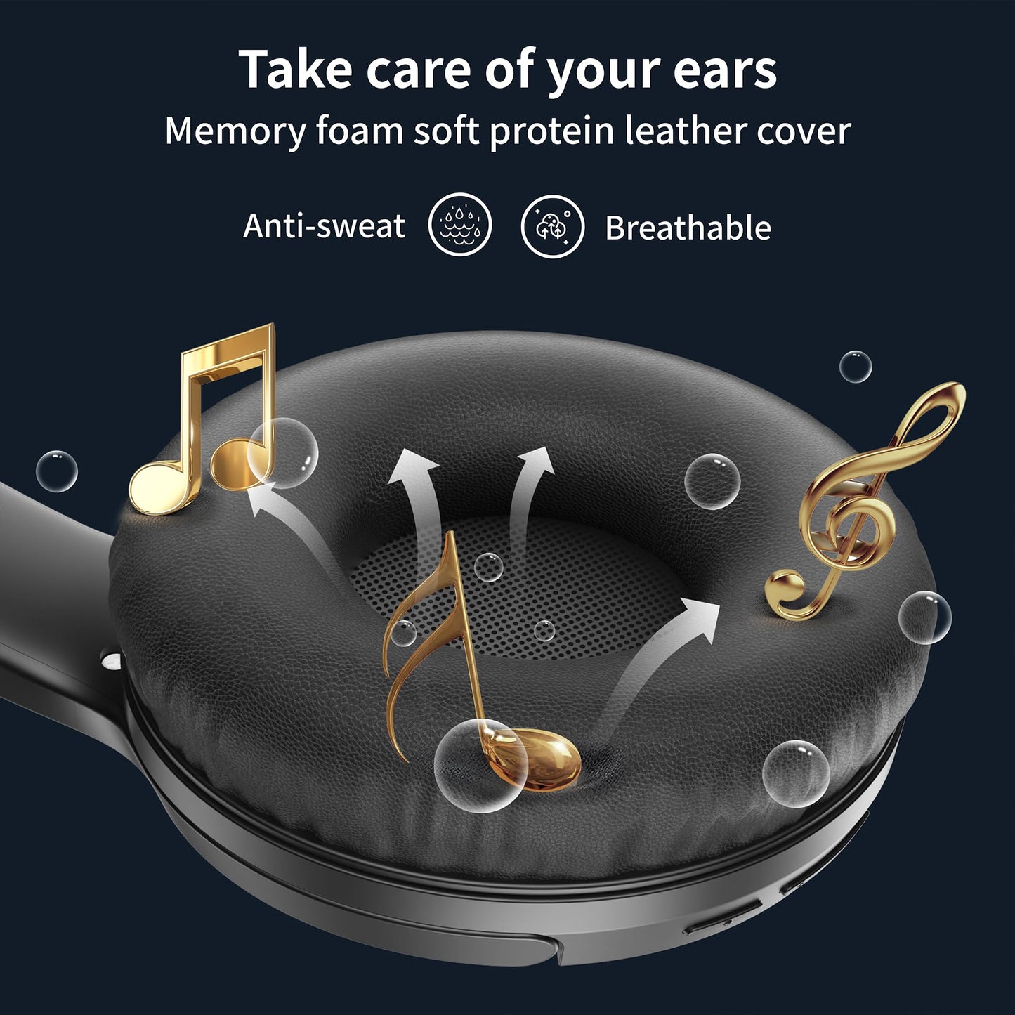 Falebare Wireless Headphones with 120H Playtime
