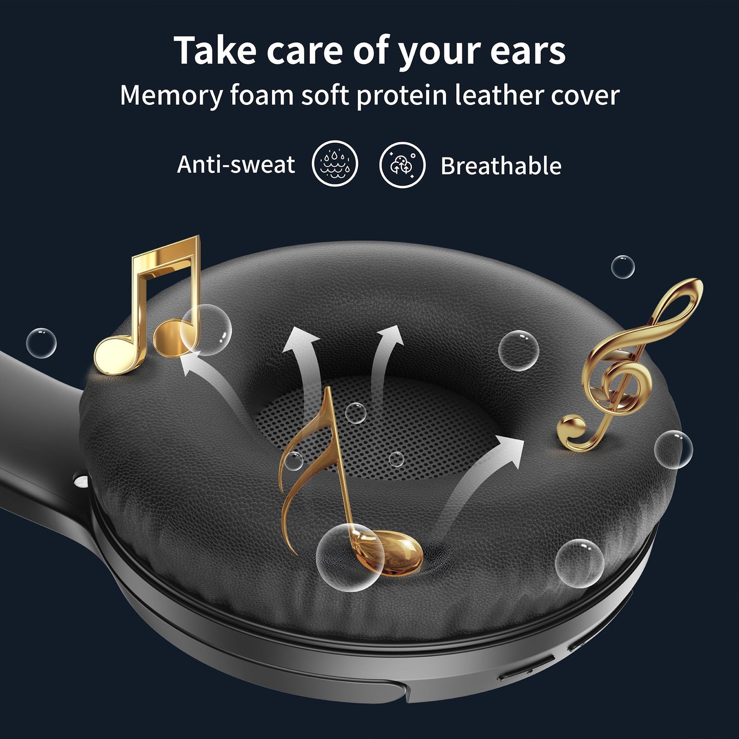 Falebare Bluetooth Over-Ear Headphones with 120H Playtime