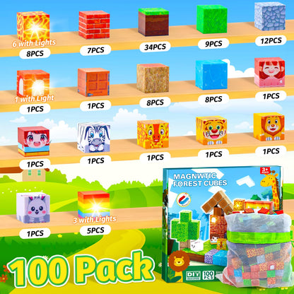 100pcs Magnetic Building Blocks for Kids