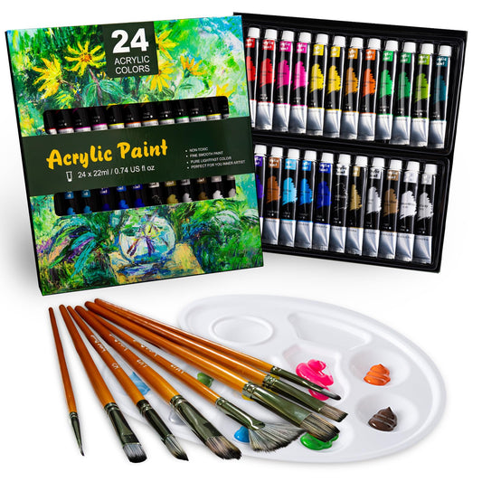 33 PCS Acrylic Paint Set for Beginners & Artists