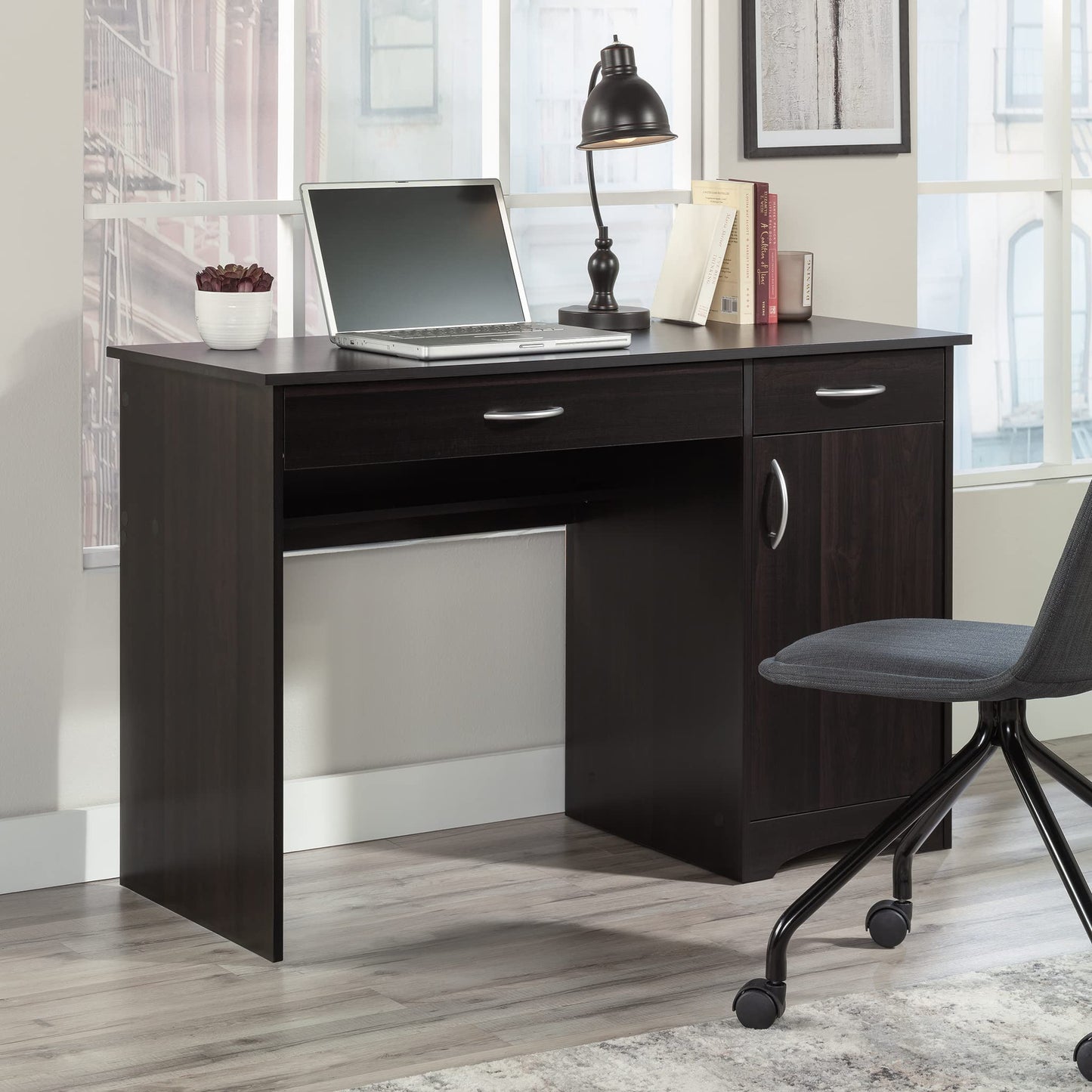 Sauder Beginnings Desk, Cinnamon Cherry finish