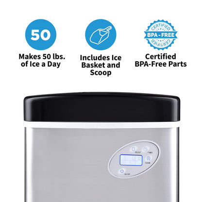 NewAir Portable Ice Maker - 50 lb Daily Production