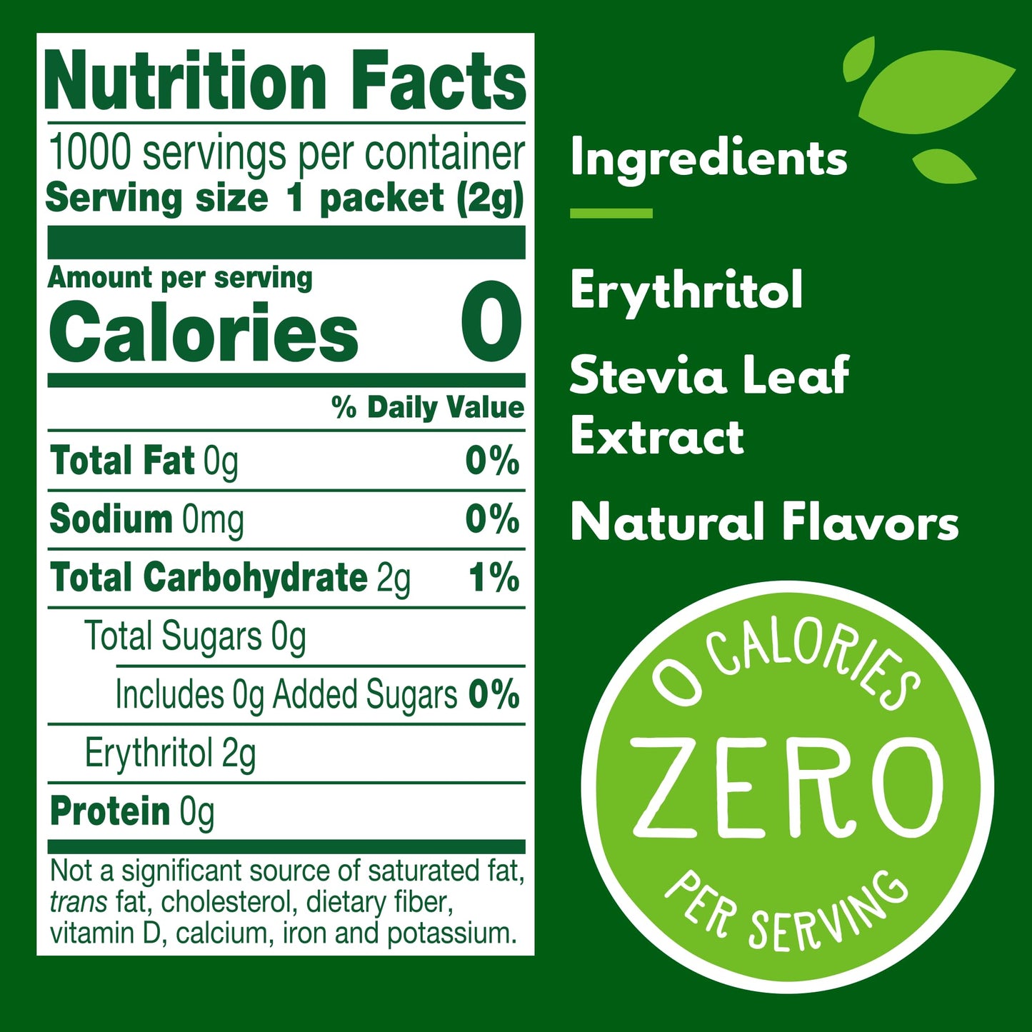 Truvia Stevia Sweetener Packets, 1000 Count