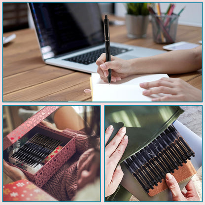UPDATE: DEAD❗RIANCY Gel Pens 12 Pcs Smooth Writing Pens No Bleed & Smear, Black Ink Cute Pens Fine Point (0.5mm) Retractable Aesthetic Ball Point Pens Black Ink Medium Point Journaling Pens School Office Supplies