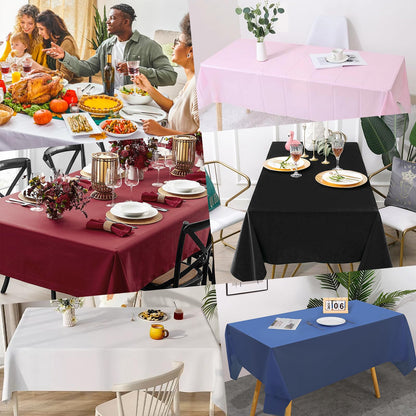 XSEINO 8 Pack Disposable Tablecloths for Events