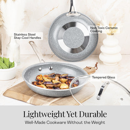 20 Pc Granitestone Nonstick Cookware Set with Utensils