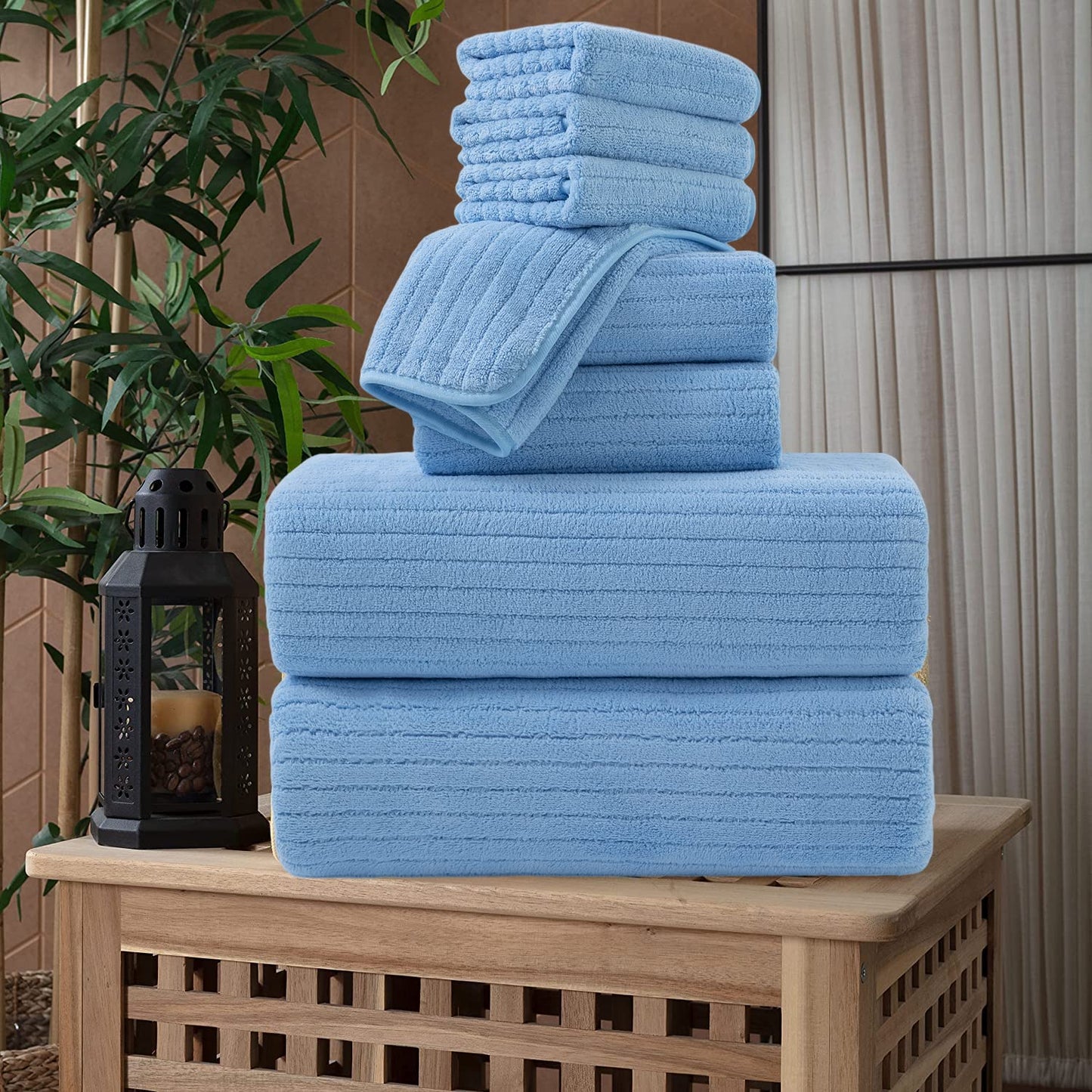 Oliven 8-Piece Oversized Bath Towel Set