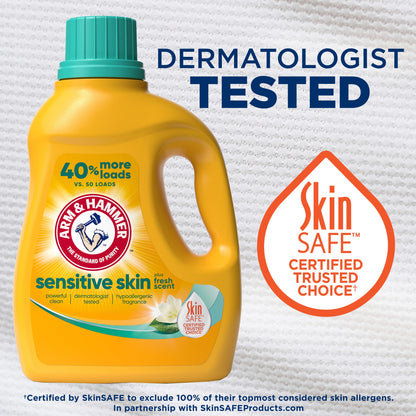 Arm & Hammer Sensitive Skin Laundry Detergent 105 Loads