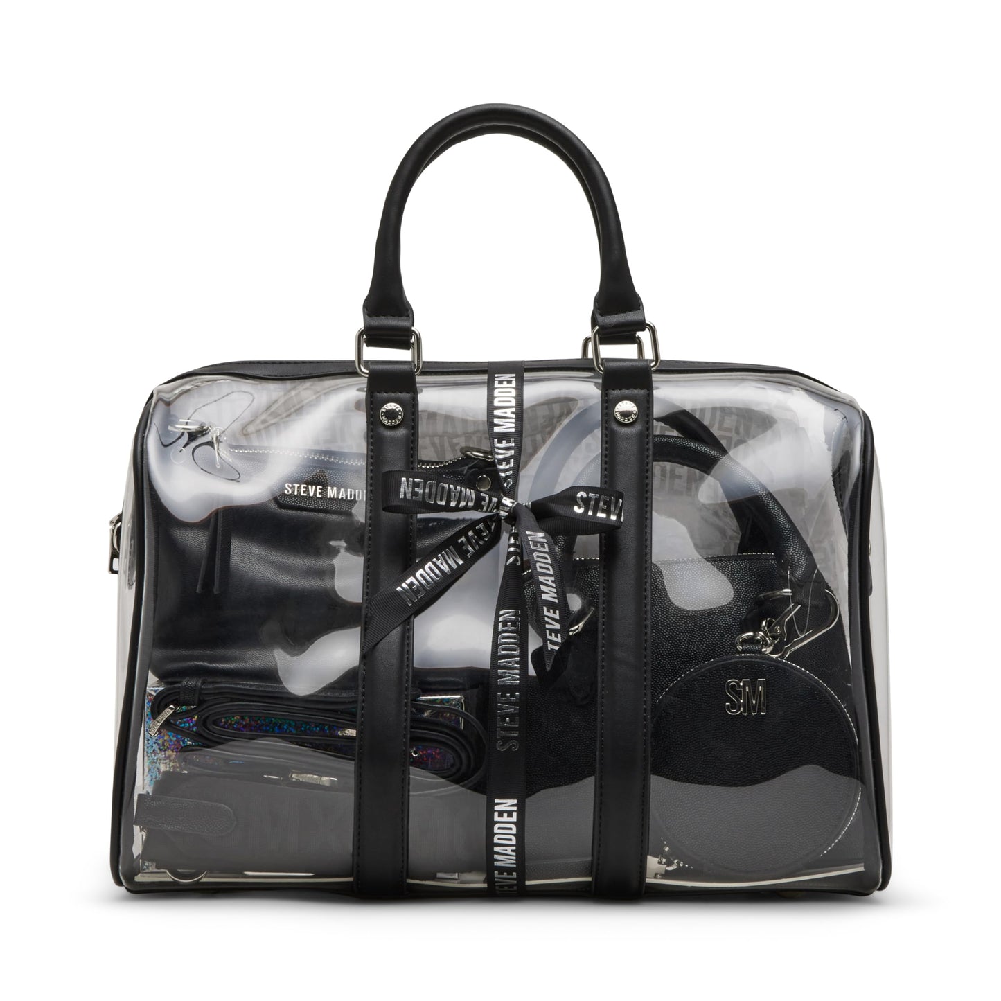 Steve Madden Warren Black Satchel Gift Set