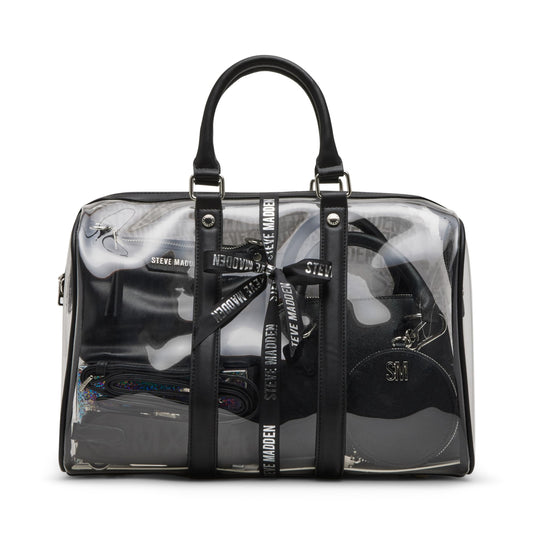 Steve Madden Warren Black Satchel Gift Set