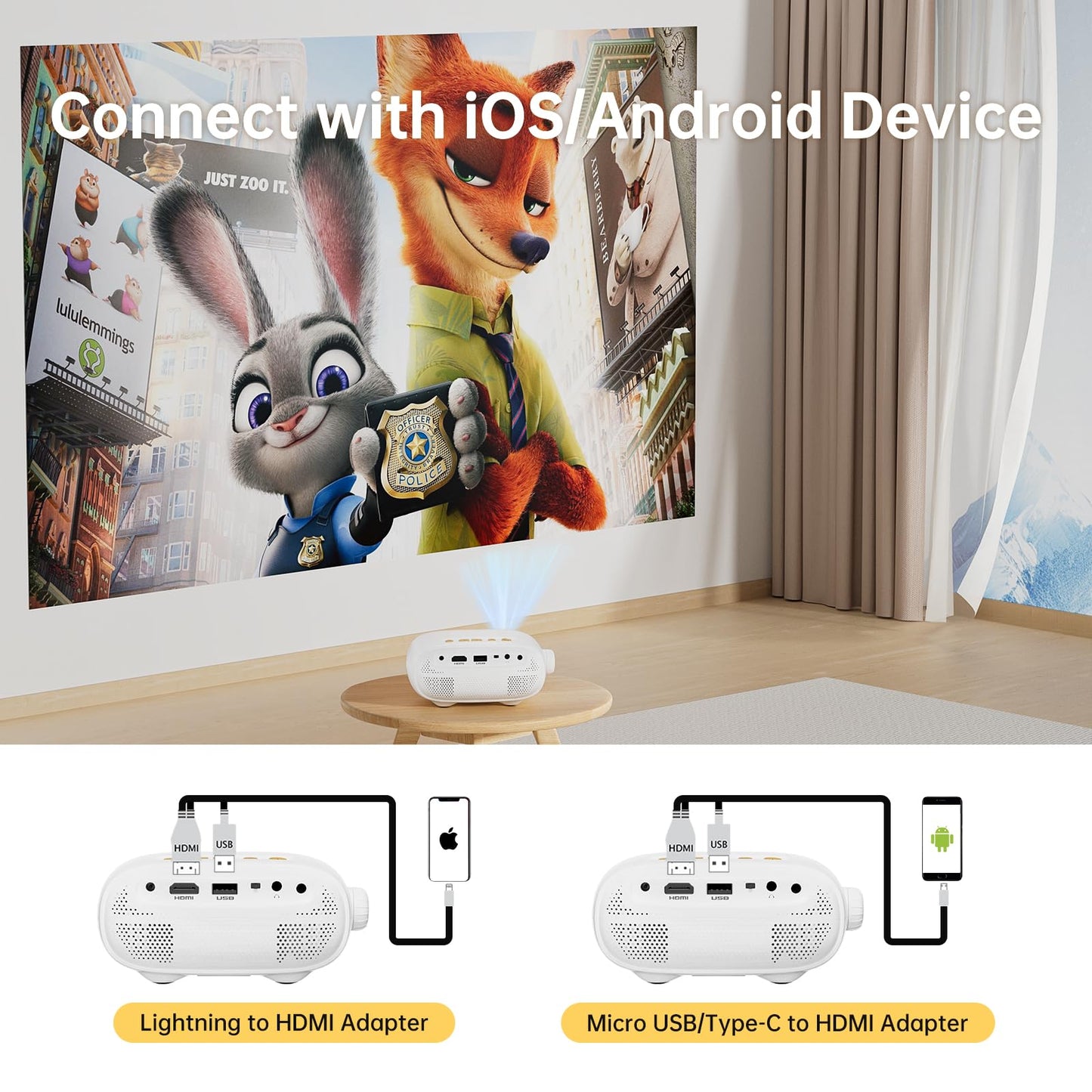 Mini Portable HD Projector