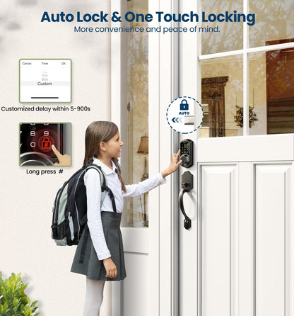Smart Keyless Front Door Lock with Touchscreen