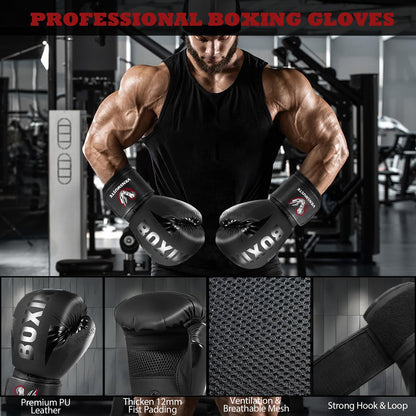 Heavy Punching Bag with Gloves for Training