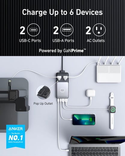 Anker 100W GaN Charging Station with USB Ports