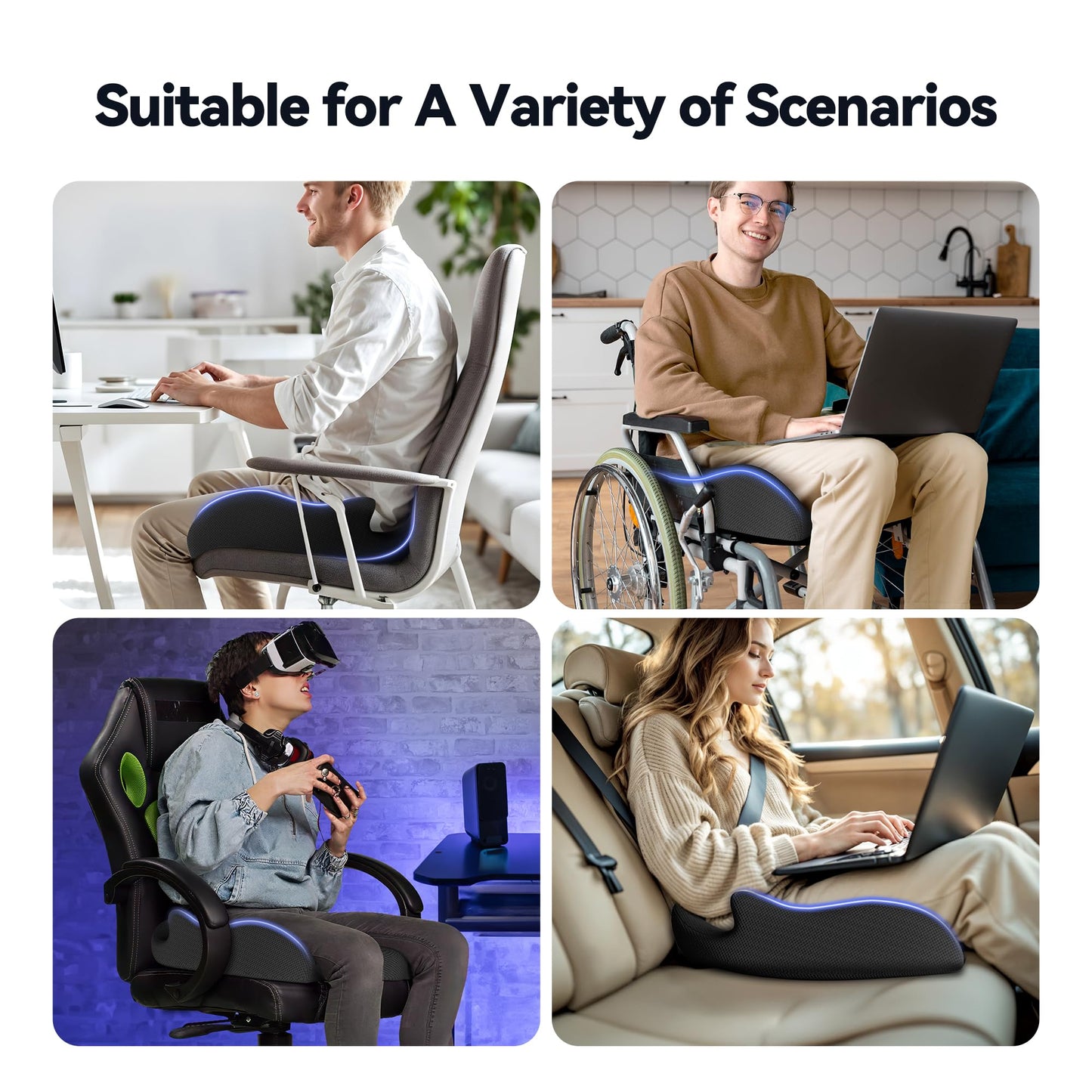 VOXON Memory Foam Seat Cushion for Pain Relief