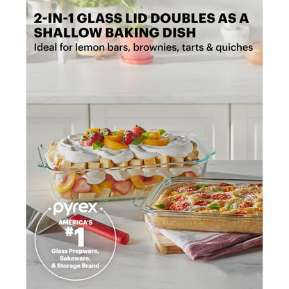 Pyrex 5.2-Qt Glass Baking Dish with Lid