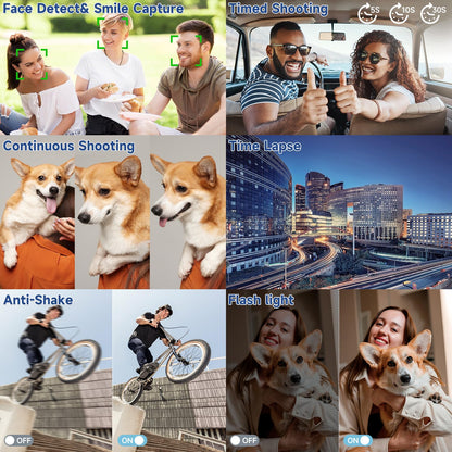 4K 50MP Vlogging Camera with Flip Screen