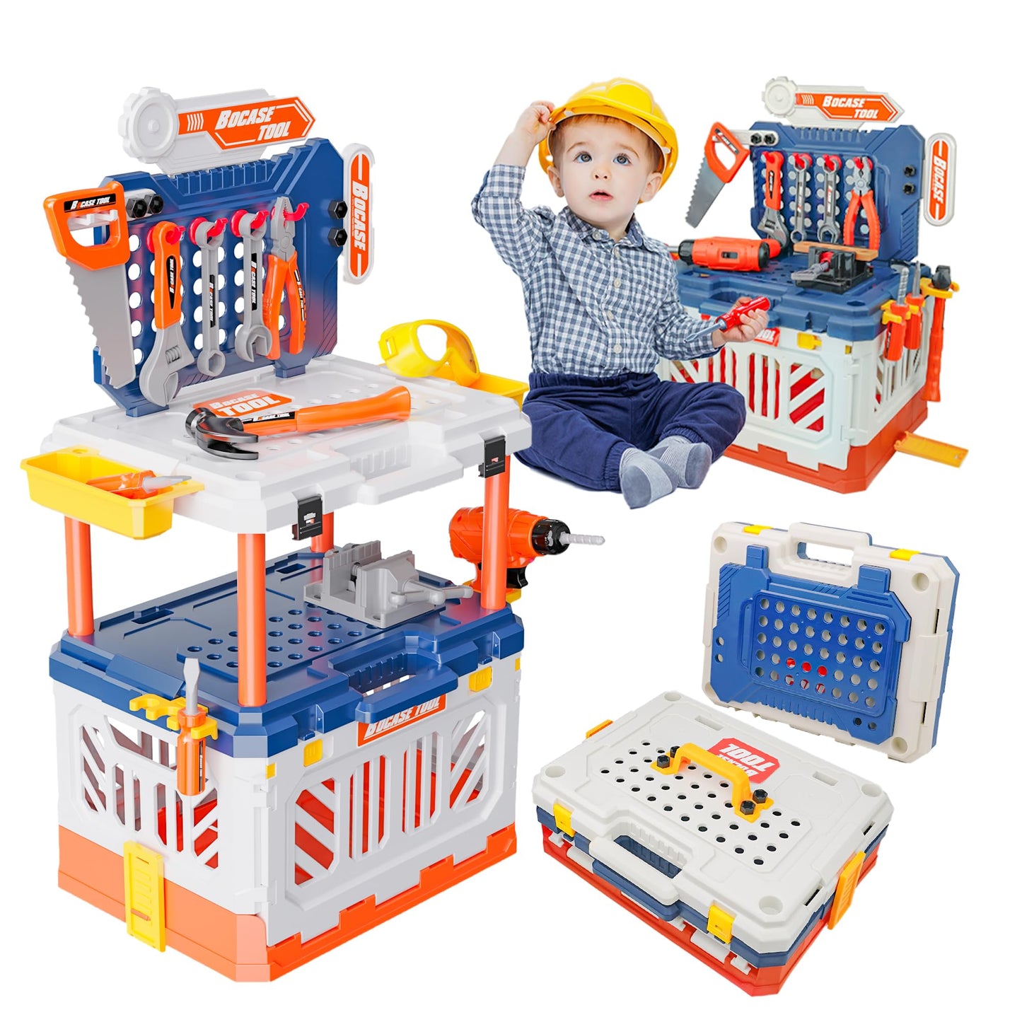 Kids Tool Bench with Electric Drill for Ages 3-8