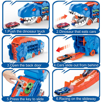Dinosaur Truck Toy with T-Rex Carrier for Kids